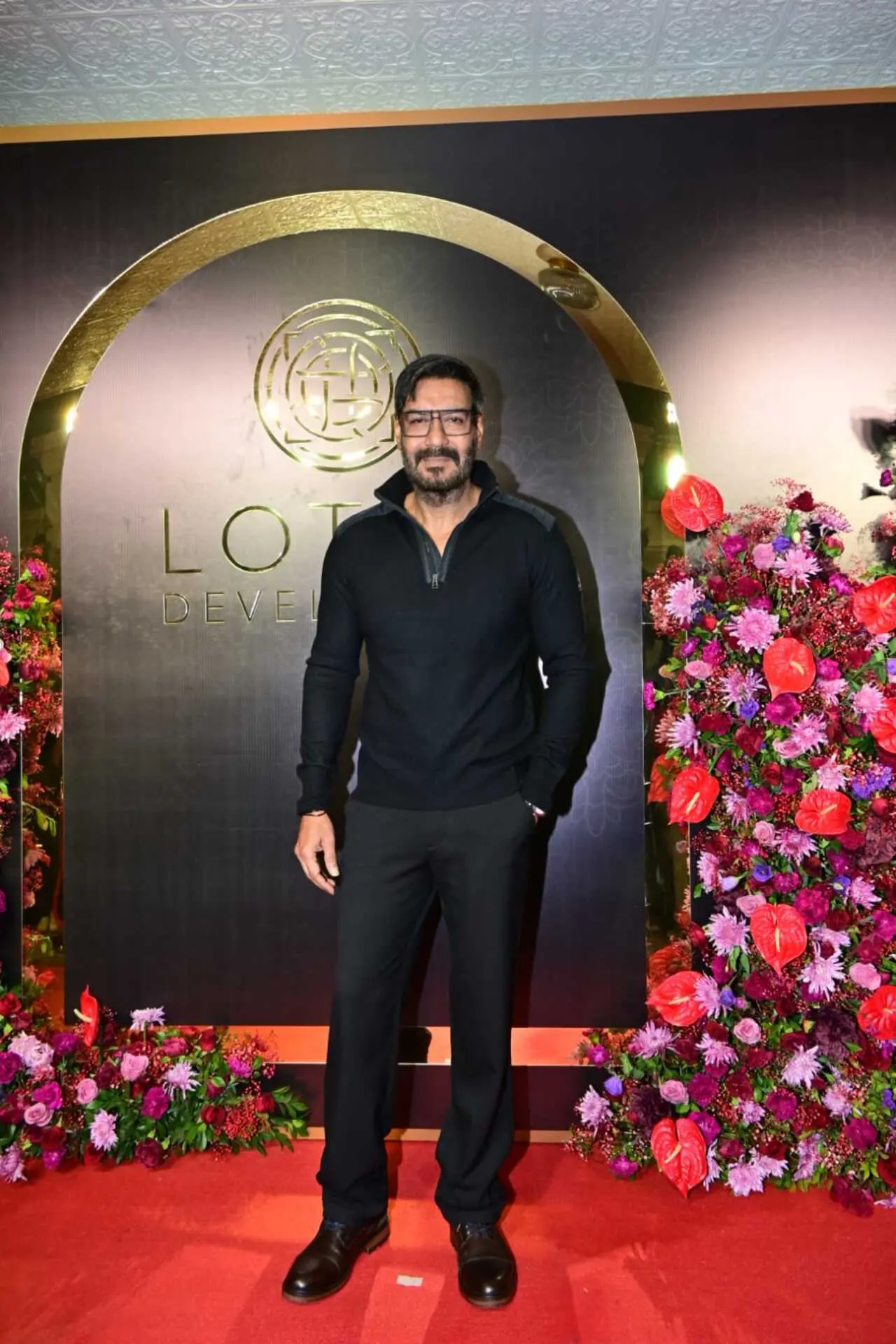 Ajay Devgn was spotted attending an event in the city in an all-black attire.